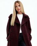Nora | Gabardina elegante burdeos