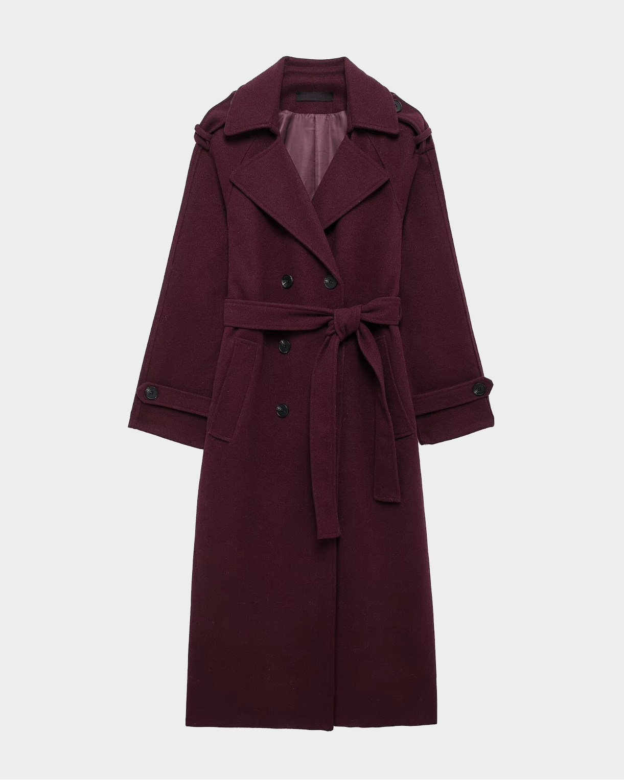 Nora | Gabardina elegante burdeos