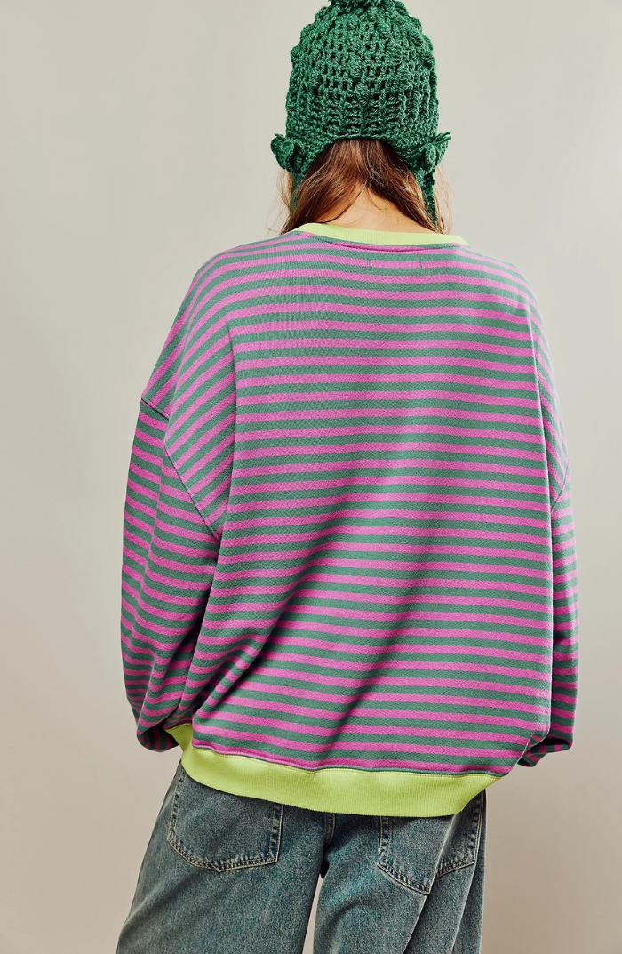Dora | Suéter oversize de rayas con carácter