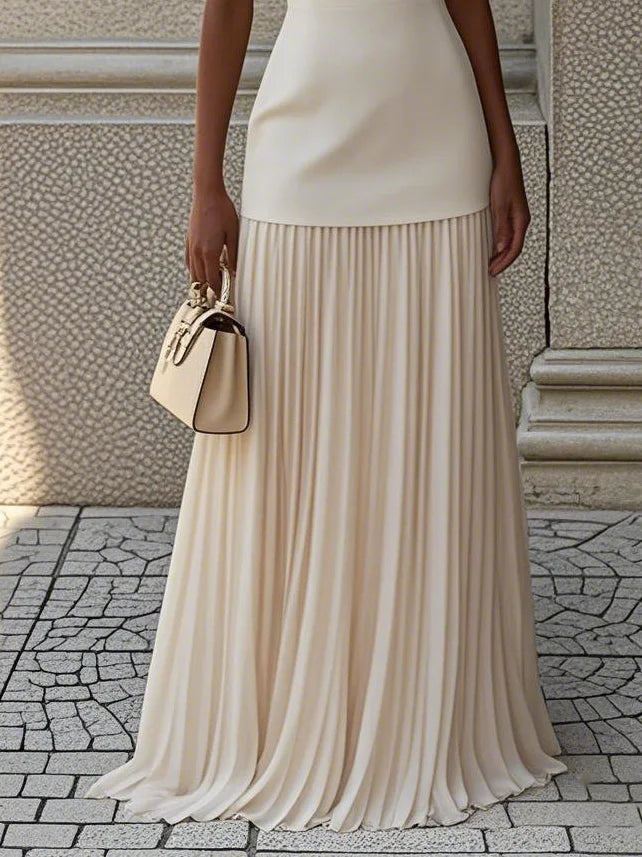 Micaela | Vestido largo plisado de diseño