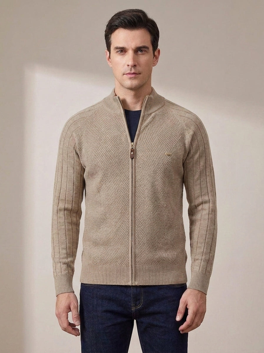 Nicolás | Suéter-chaqueta de algodón premium