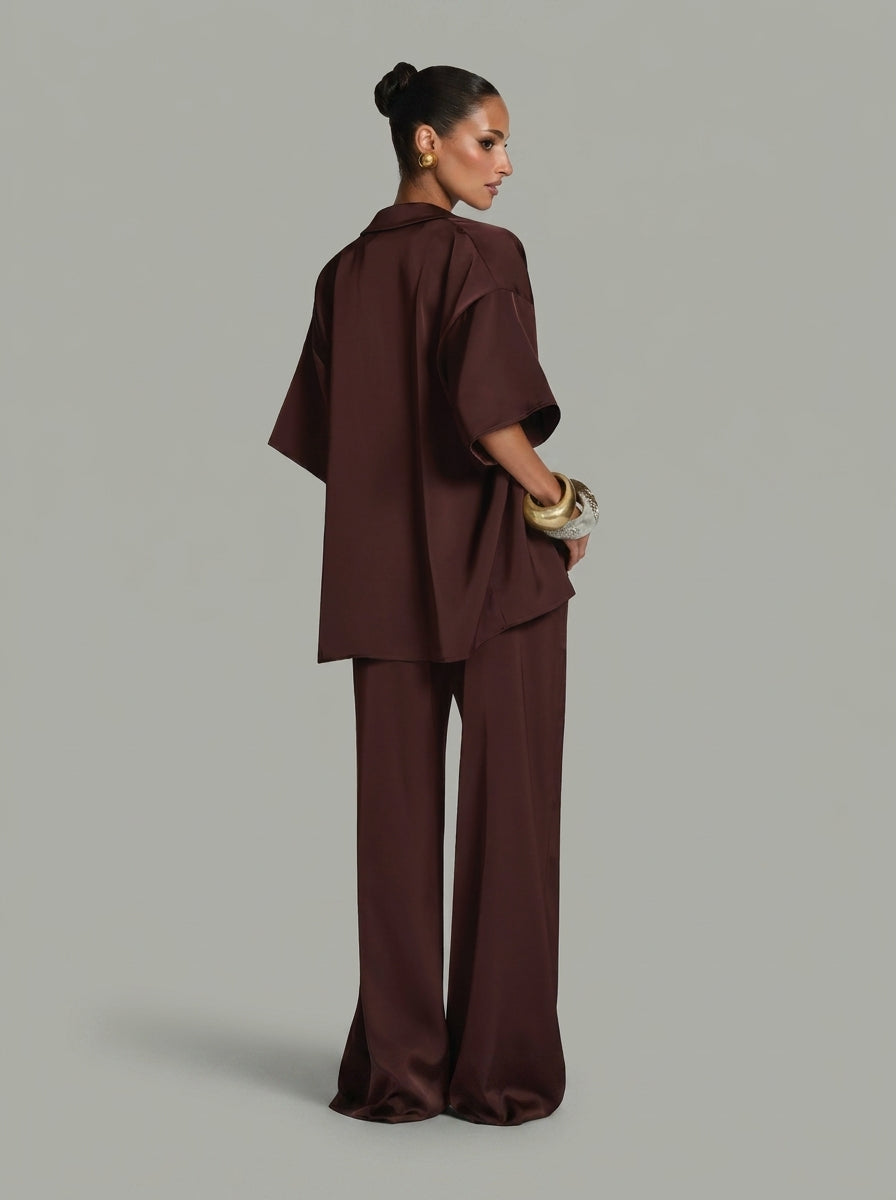 Julieta | Pantalón Palazzo de Satén