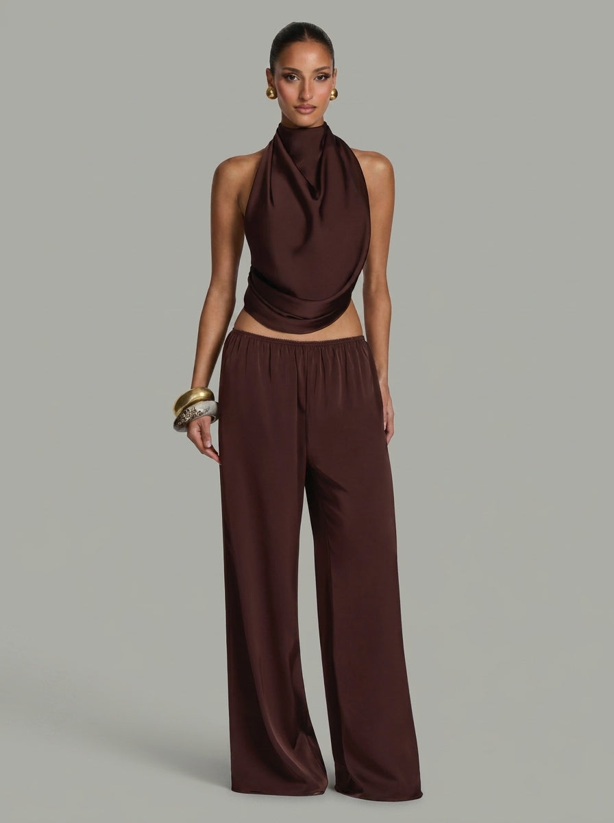 Julieta | Pantalón Palazzo de Satén