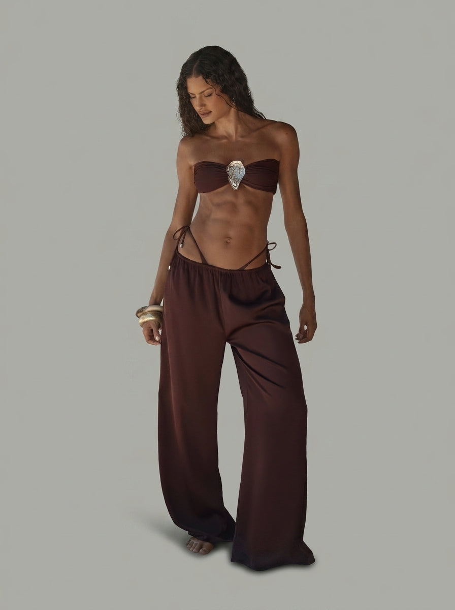 Julieta | Pantalón Palazzo de Satén