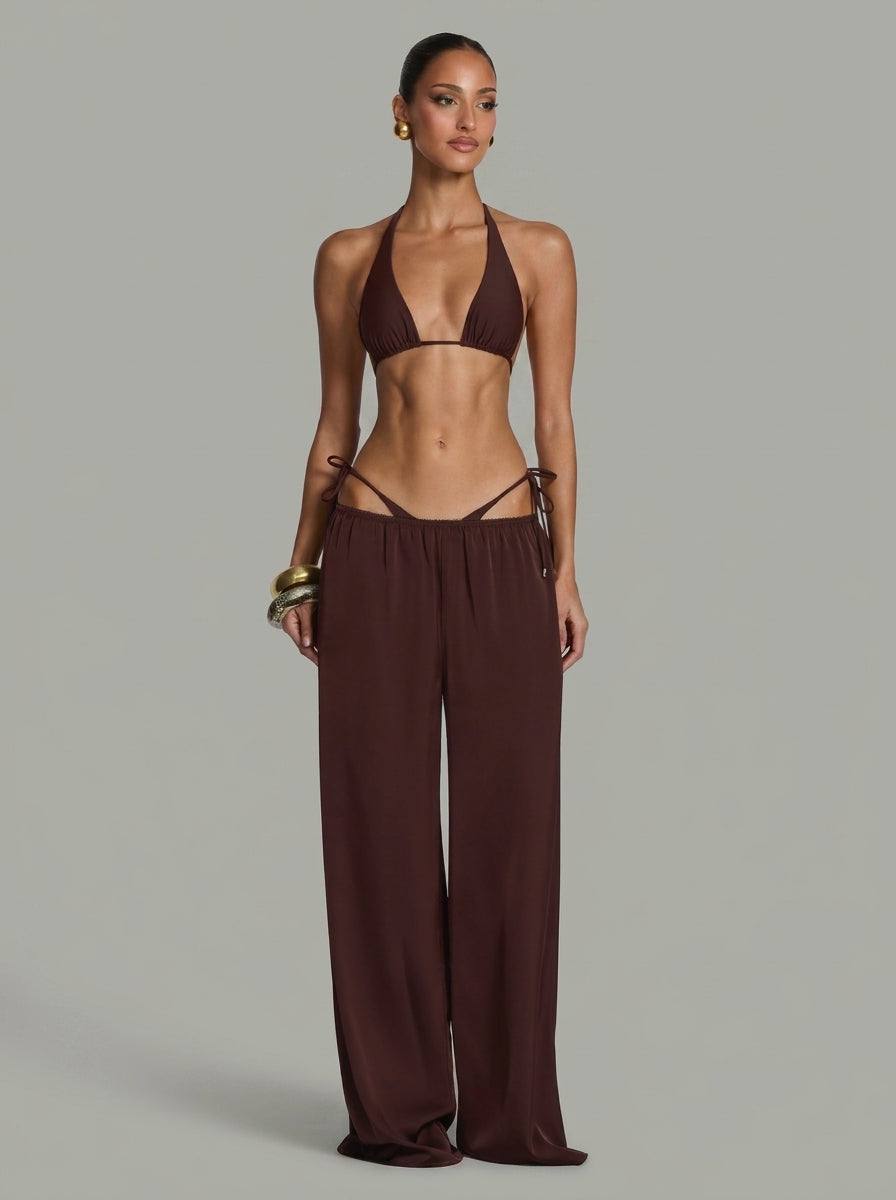 Julieta | Pantalón Palazzo de Satén