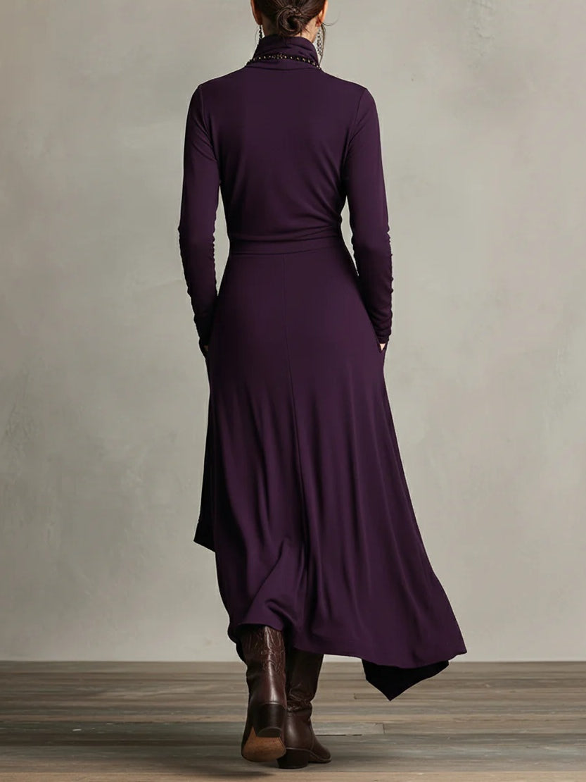 Malva | Vestido Maxi de Cuello Alto